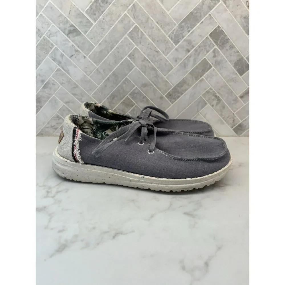 Hey Dude Wendy Natural‎ Indigo Slip On Shoes Casual Comfort Beach Women's Size 7